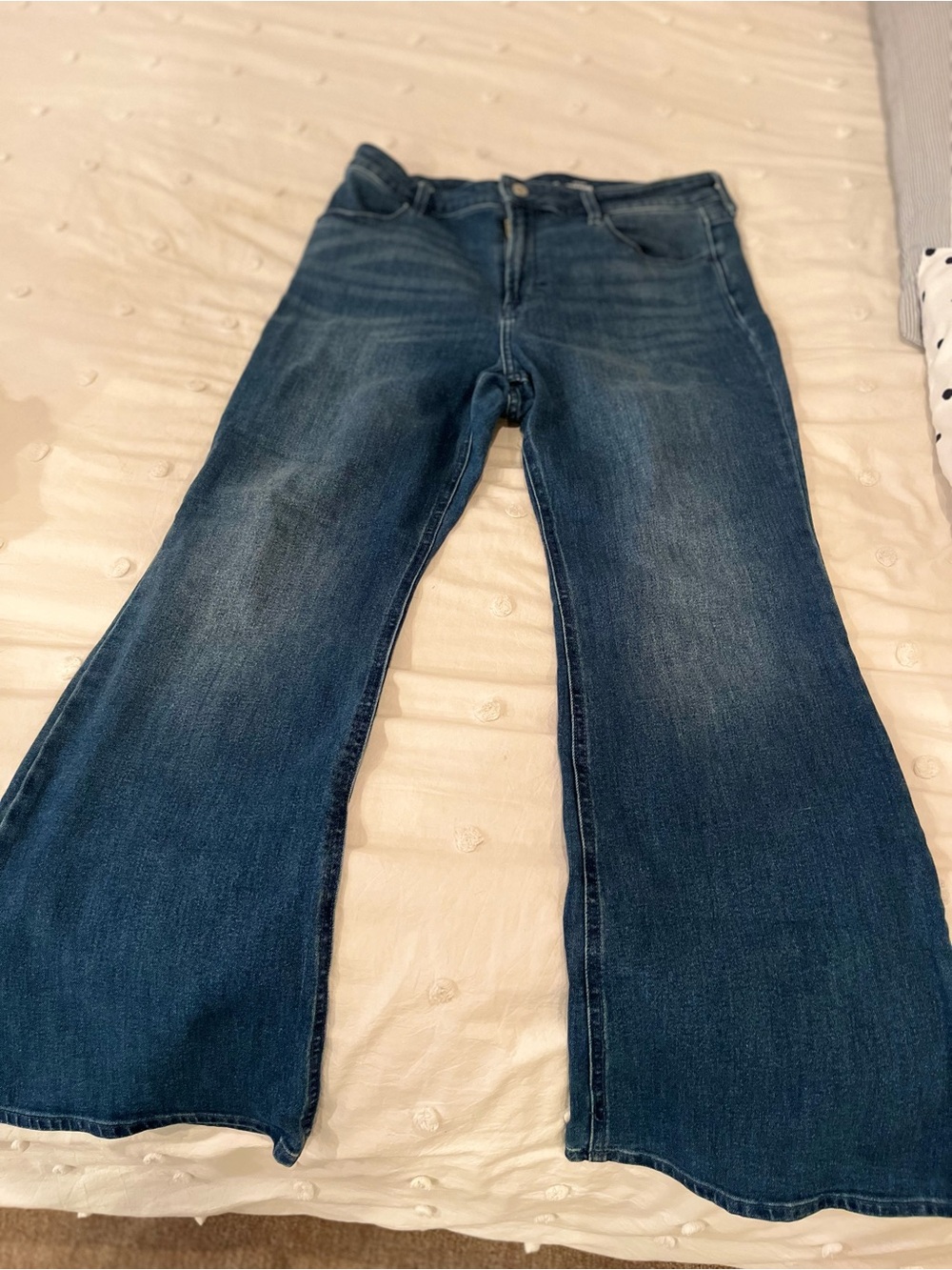 Old Navy Dark Blue Wide-Leg WOW Flare Jeans